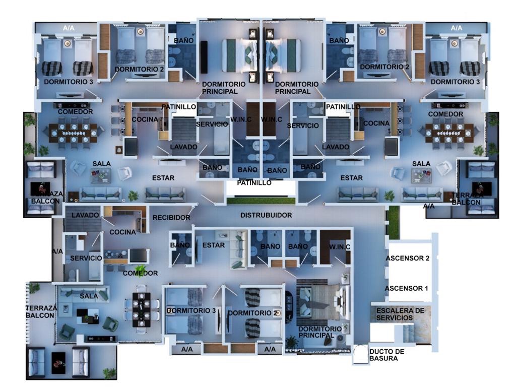 apartamentos - esidencial Justyn Tower V - VI 8