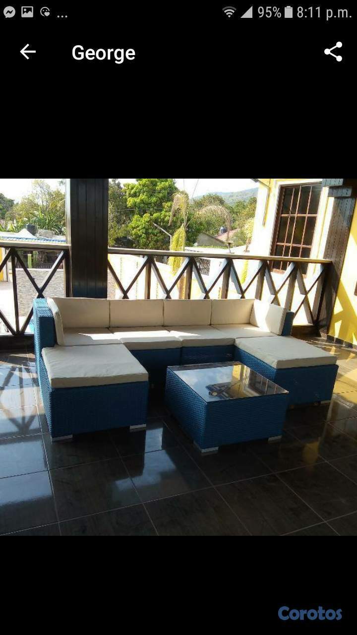 muebles y colchones - muebles en mimbres sintetico 3