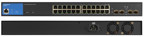 accesorios para electronica - SWITCH 24 PUERTOS LINKSYS- LGS328PC, ADMINISTRABLE/DESKTOP, 24 PUERTOS GIGABIT  0