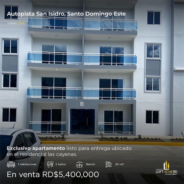 apartamentos - Venta de apartamento primer nivel en la autopista de san Isidro