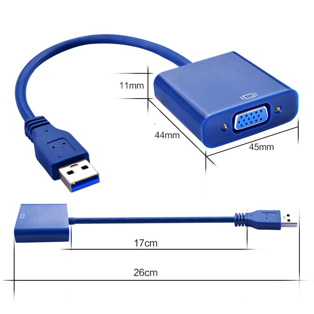 accesorios para electronica - Cable Adaptador USB a VGA 3.0  5