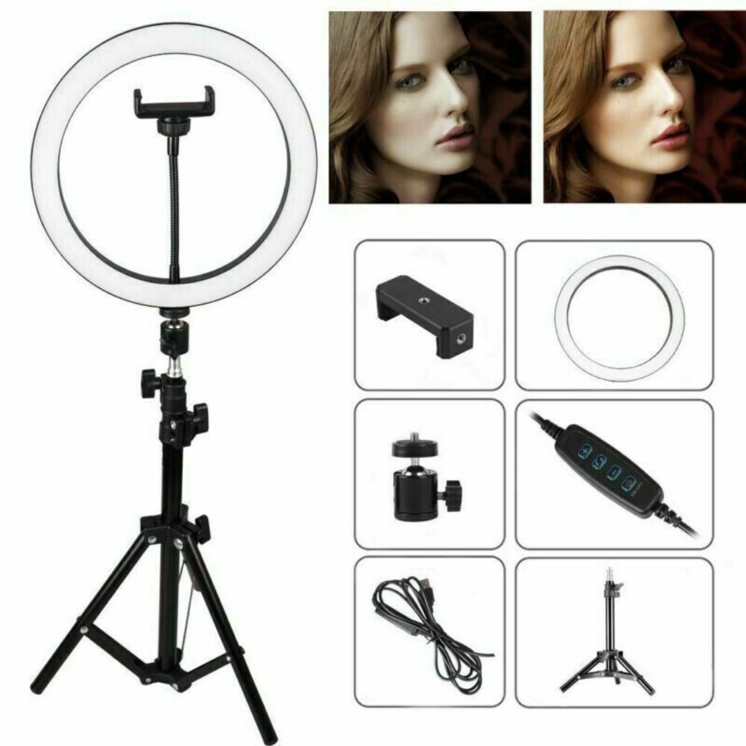 accesorios para electronica - Aro de luz de 10 pulgadas con trípode, ideal para instagram, tik tok, youtube