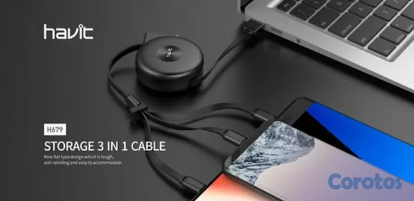 computadoras y laptops - Cable 3 En 1  Micro Usb ,Tipo C , Y  Lightning   Havit H679 2