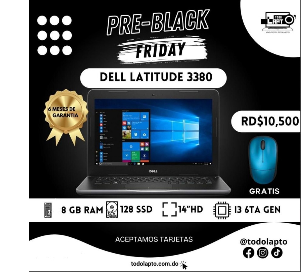 computadoras y laptops - Dell Latitude 3380 0