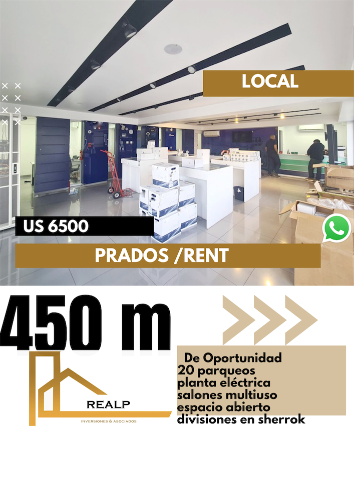 oficinas y locales comerciales - Local amplio de 450 metros abiertos