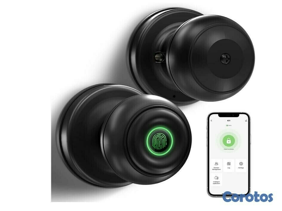 otros electronicos - Cerradura Inteligente De Perilla Con Huella Digital App JH-K01 2