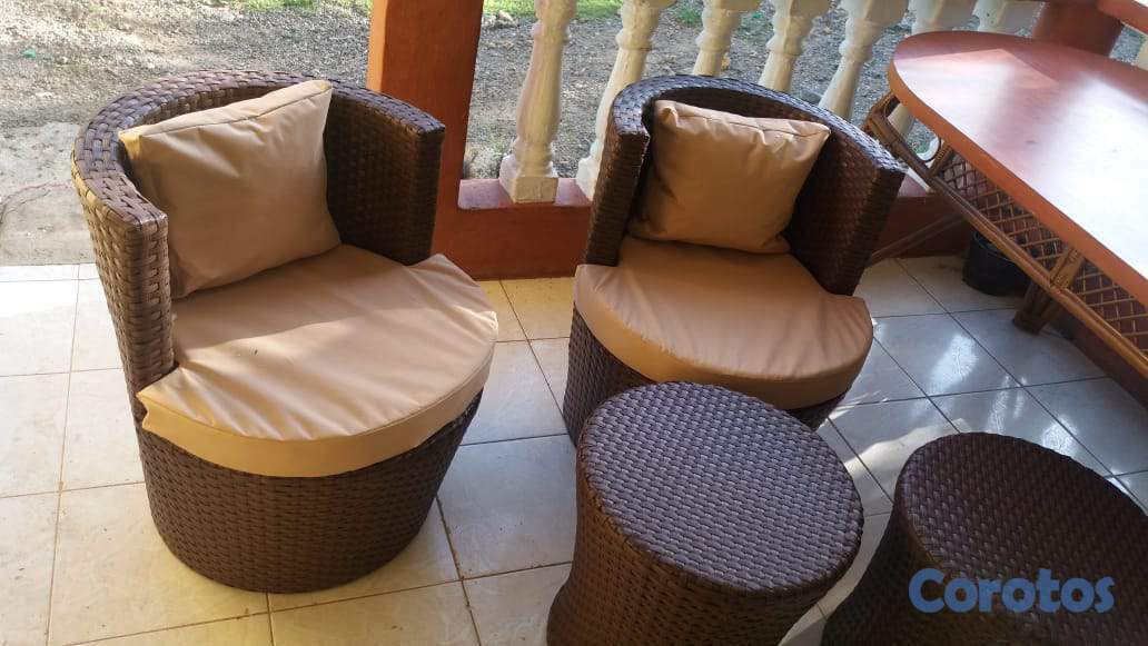 muebles y colchones - muebles en mimbres sintetico 4