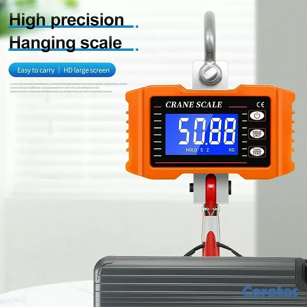 equipos profesionales - Balanza Digital Escala 500 Kg Peso gancho colgante Báscula Mini de grúa portatil 4