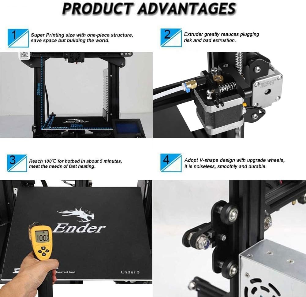 impresoras y scanners - ComgrowCreality Ender 3 Impresora 3D de aluminio con reanudación de impresión 4