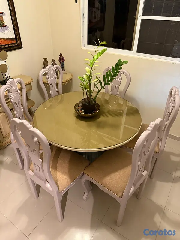 muebles y colchones - JUEGO DE MESA 6 SILLAS / CAOBA / $70,000 2
