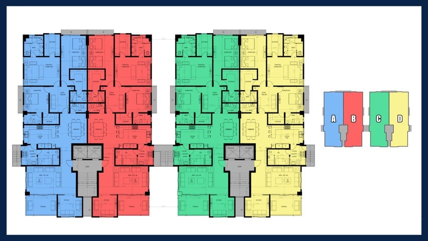 apartamentos - Proyecto en venta Santo Domingo #24-811 cinco dormitorios, balcón, Gym. 6