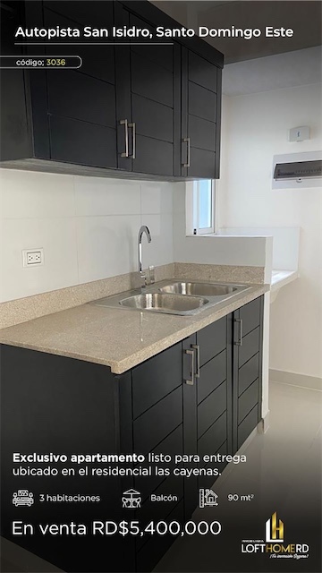 apartamentos - Venta de apartamento primer nivel en la autopista de san Isidro 1