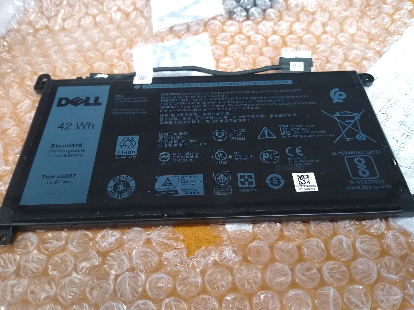 computadoras y laptops - Batería  Dell Chromebook 11 
