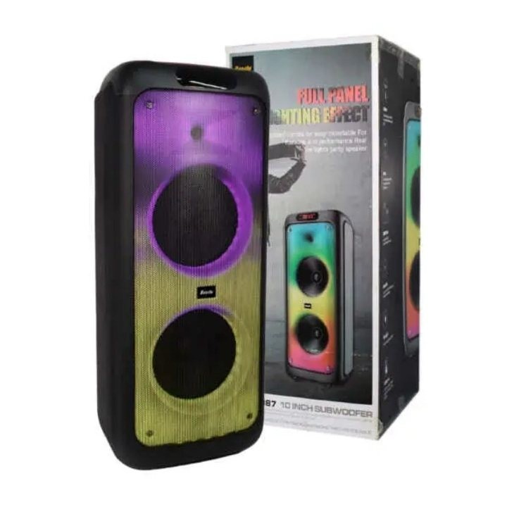 otros electronicos - Bocina Portátil 10" Con Bluetooth radio FM lector USB y micro SD Con Luz RGB BTS 6