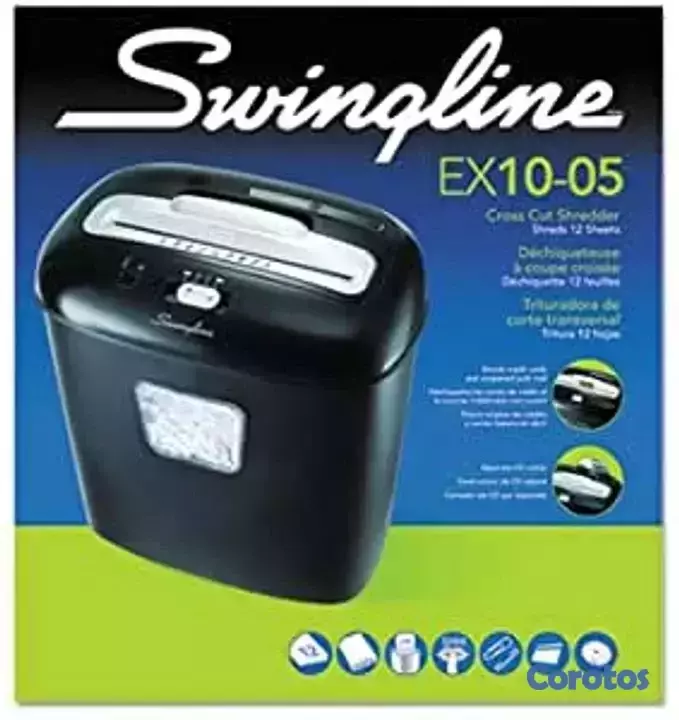 computadoras y laptops - TRITURADORA DE PAPEL SWINGLINE EX10-05, CAPACIDAD DE CORTE MANUAL 10 HOJAS  1