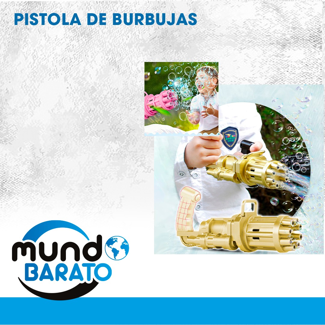 juguetes - Pistola Electrica para hacer Burbujas Niños Juguete Maquina 0