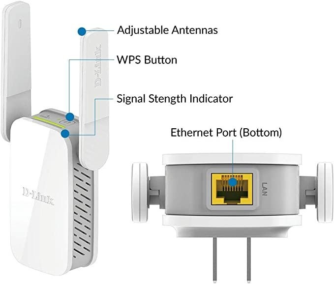 otros electronicos - EXTENSOR DE WIFI DUAL BAND D-LINK  3