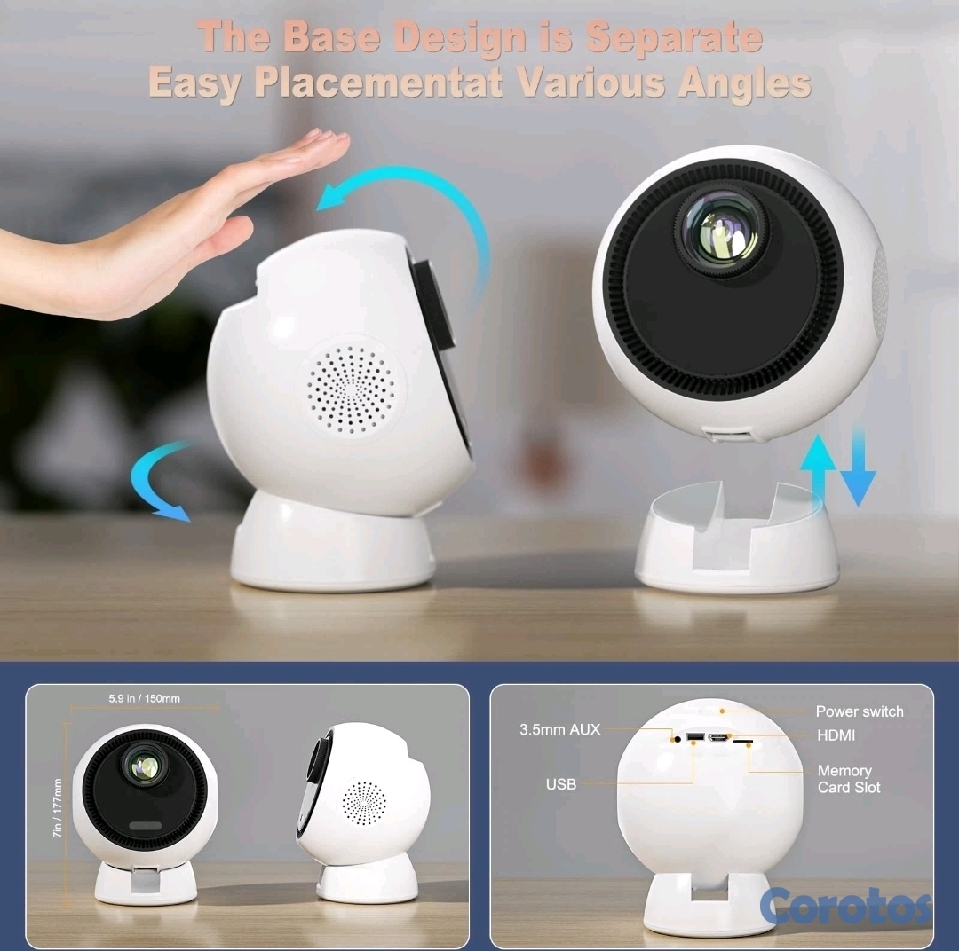 tv - 🌟 Proyector Inteligente Android 11 🎥✨  Cine Portátil 4K con WiFi & Bluetooth 4