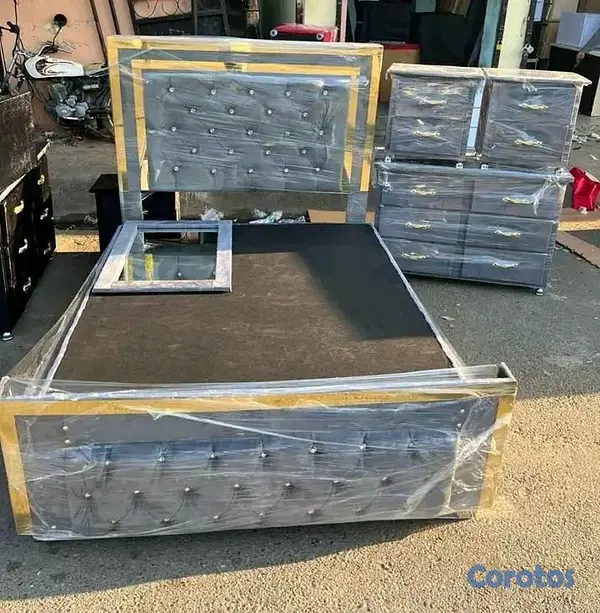 muebles y colchones - Juego de habitación tapizado completo con su colch 11