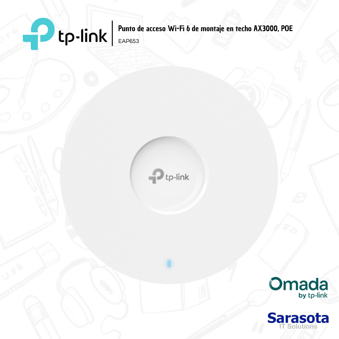 accesorios para electronica - TP-Link Access Point EAP653 Omada WIFI 6 Mesh AX30 0