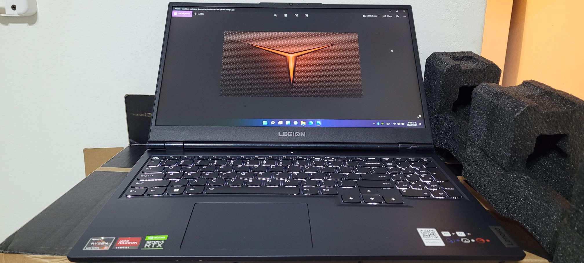 computadoras y laptops - Lenovo Legion 15.6 Ryzen 5 4.4ghz Ram 16gb Disco SSD 512GB nVidea RTX 3050Ti 4GB 0
