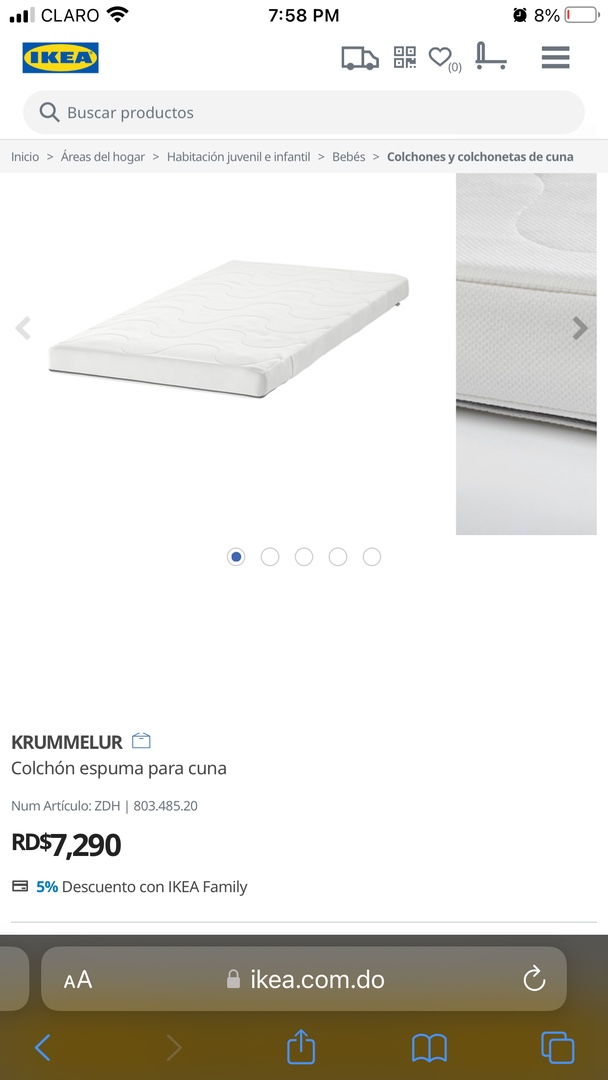 muebles - Vendo cuna y colchón nuevo en su caja de Ikea valorado en 23mil 5