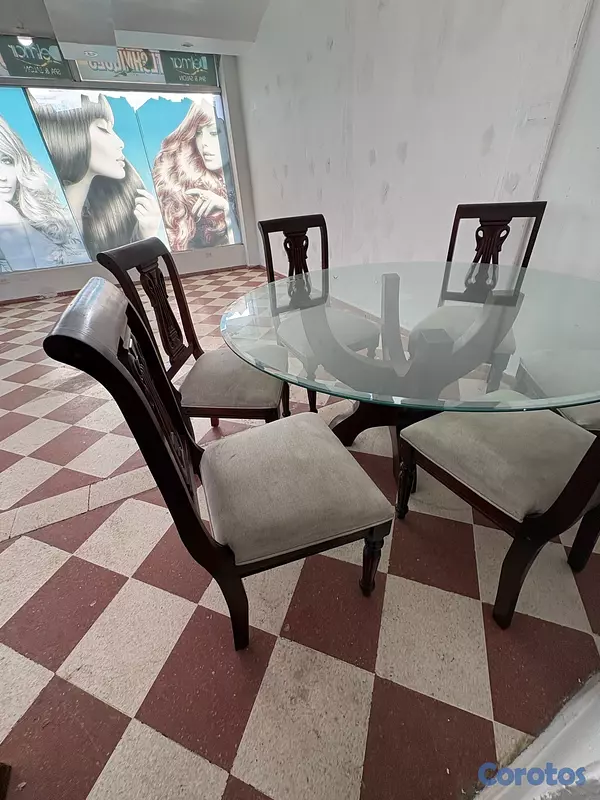 muebles y colchones - Juego de comedor en caoba 5