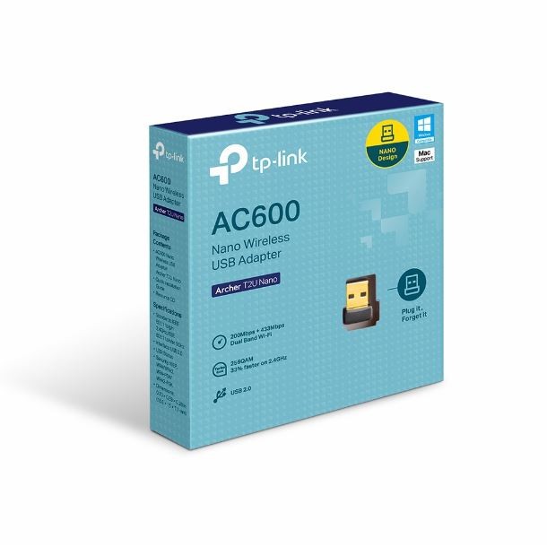 computadoras y laptops - Adaptador inalámbrico USB de banda dual AC600,LAN USB DONGLE TP-LINK TL-ARCHERT 