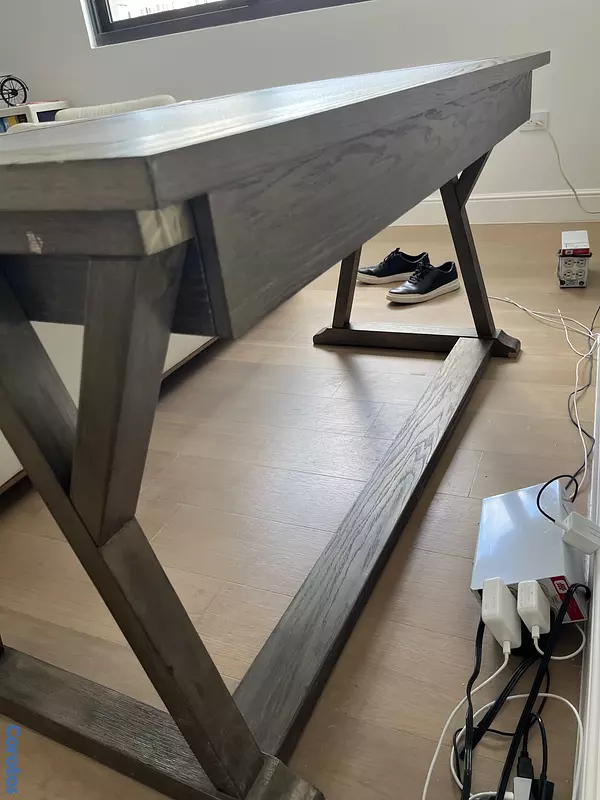 muebles y colchones - Vendo hermoso escritorio de madera con piedra. 7