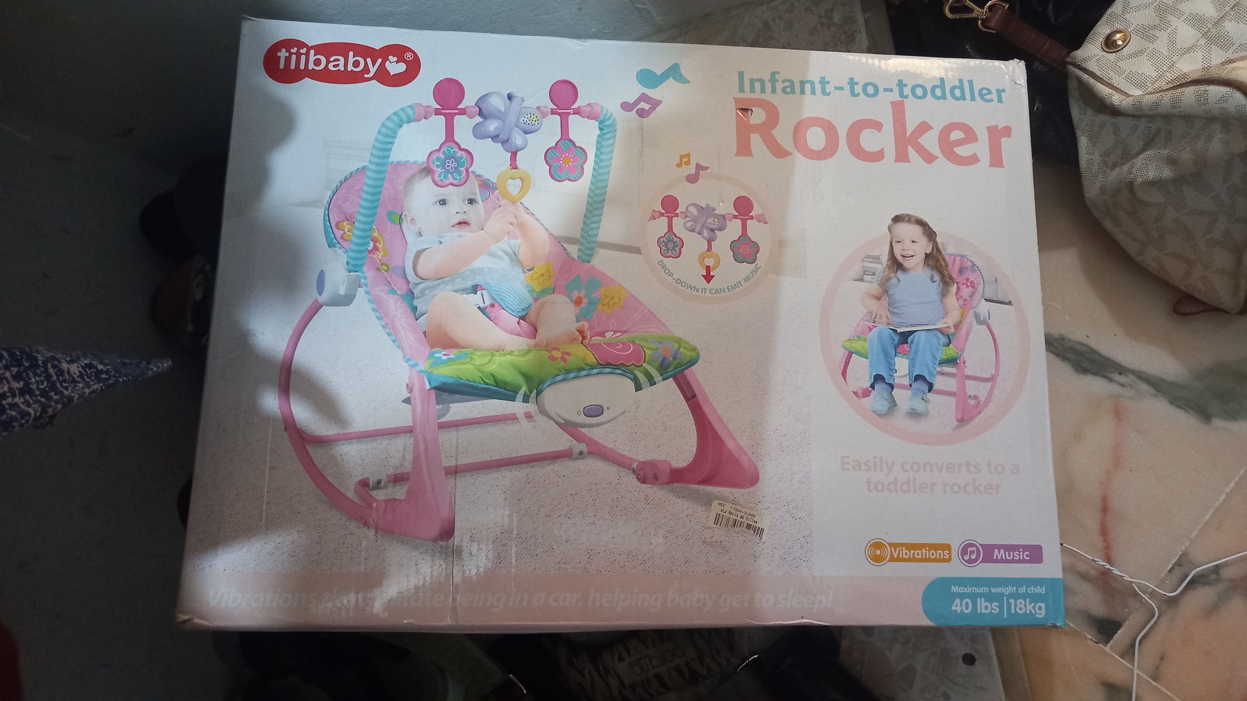 coches y sillas - Silla para bebé rosada nueva 1