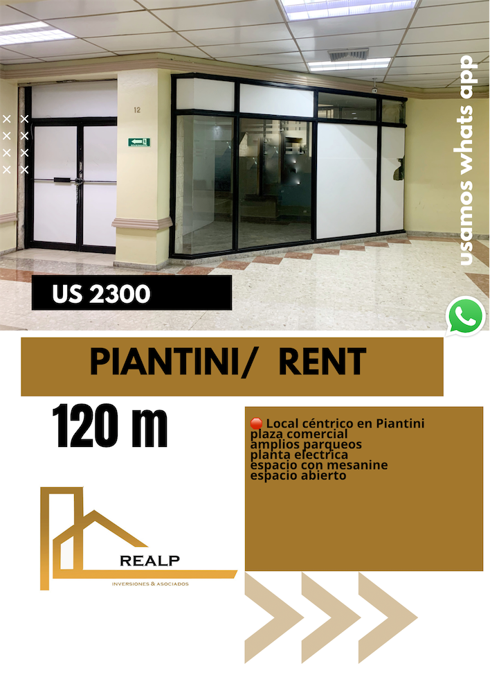 oficinas y locales comerciales - Local Piantini  120 m