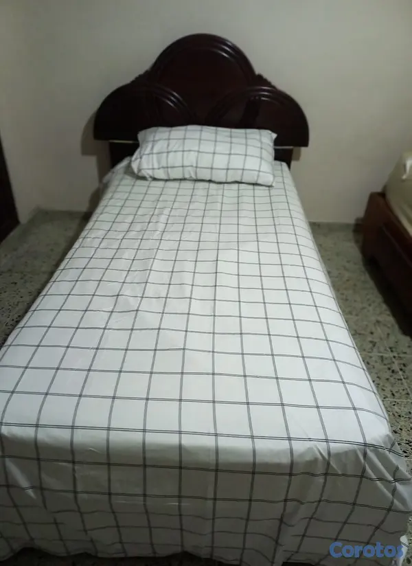 muebles y colchones - CAMA TWIN CAOBA 2