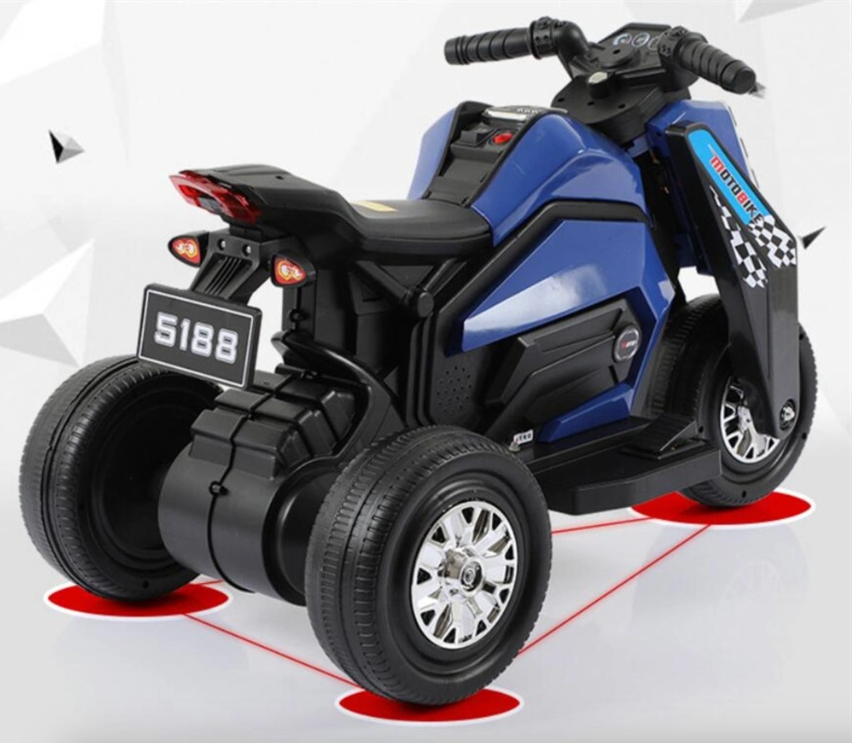 juguetes - Motorcito eléctrico para niños de tres ruedas recargable, motor moto 3