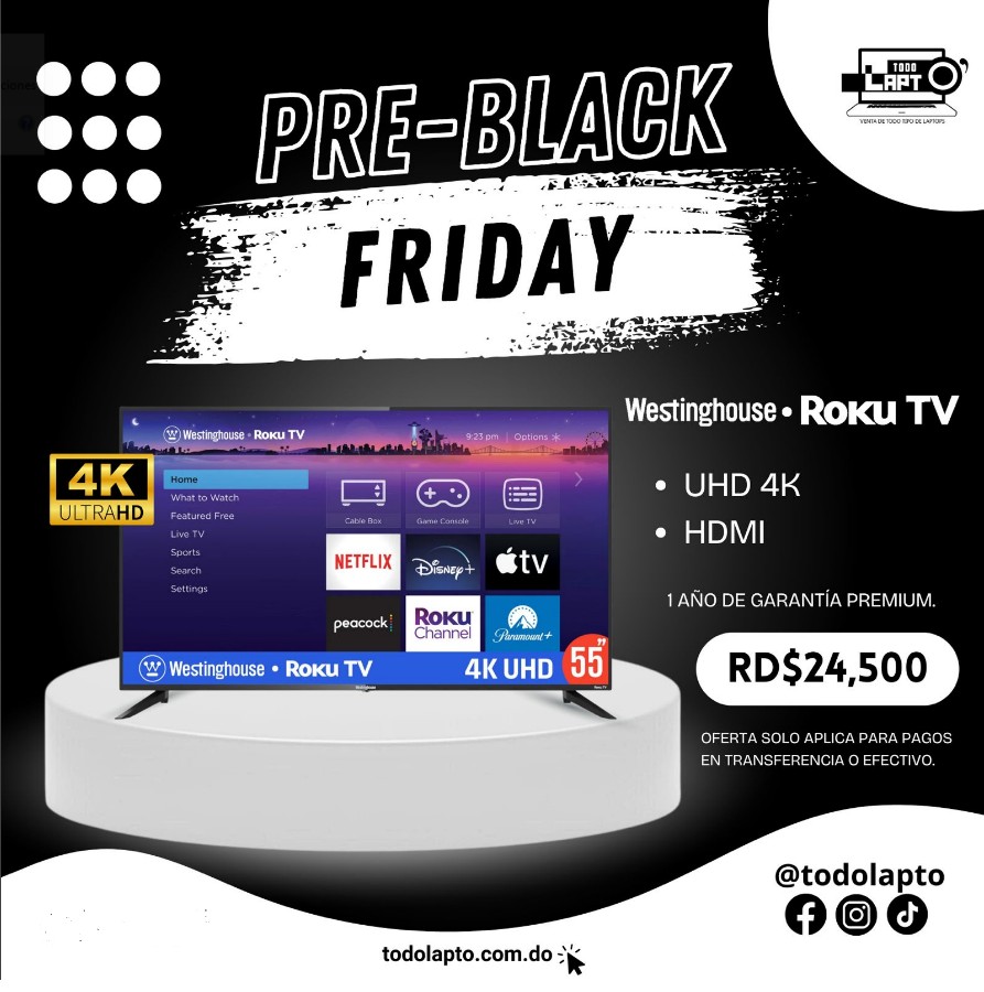 tv - Westinghouse Roku Smart TV 55 4K Ultra HDD 0