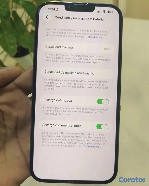 celulares y tabletas - VENDO IPHONE 13 PRO MAX FACTORY BATERÍA 86% 8
