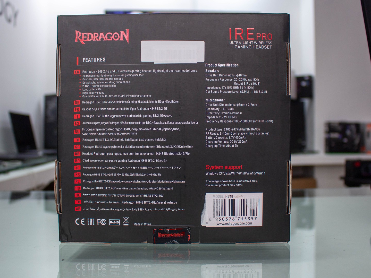 camaras y audio - Headset ReDragon H848 IRE PRO/ 3 Modes-Bluetooth 5.0 2.4GHz Type-C. 2