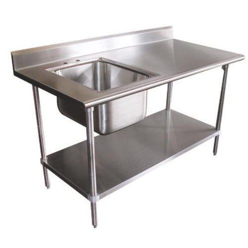 equipos profesionales - MESA EN ACERO INOXIDABLE CON FREGADERO INCLUIDO 1