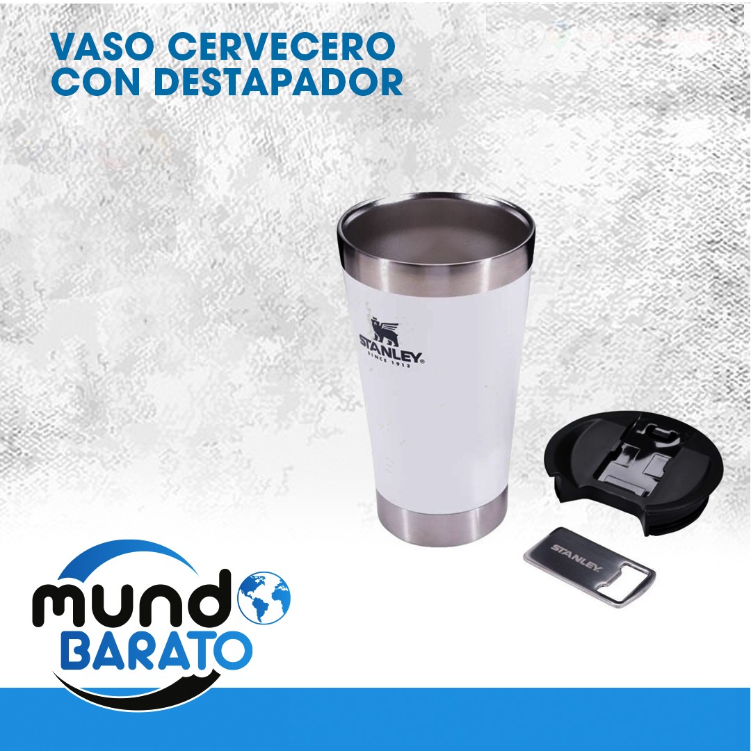 salud y belleza - Vaso termico cervecero con destapador (45min hot - 4 hrs frio - 15 hrs hielo) 