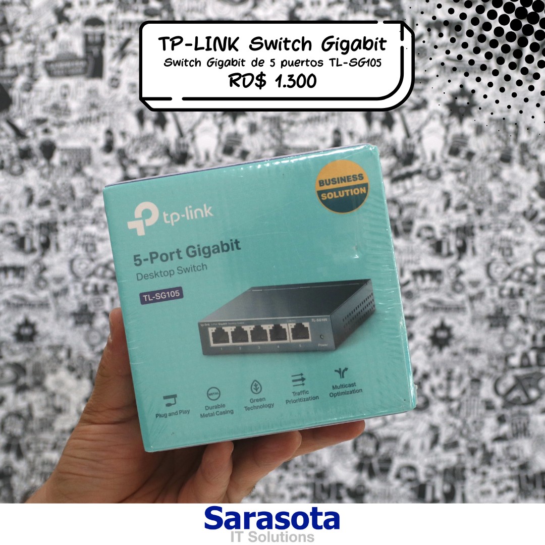 accesorios para electronica - TP-Link Switch Gibabit de 5 puertos SG105 Somos Sarasota
