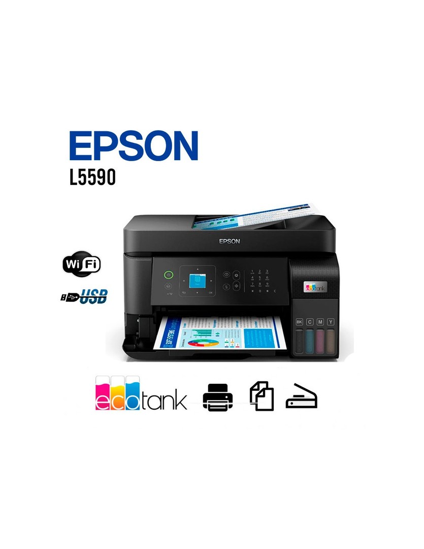 impresoras y scanners - multifuncional  Epson L5590 Ecotank Multifuncional Inalámbrica con WiFi Sistema  1