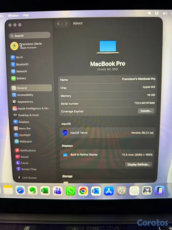 computadoras y laptops - Macbook Pro 2022 M2 (NEGOCIABLE) 3