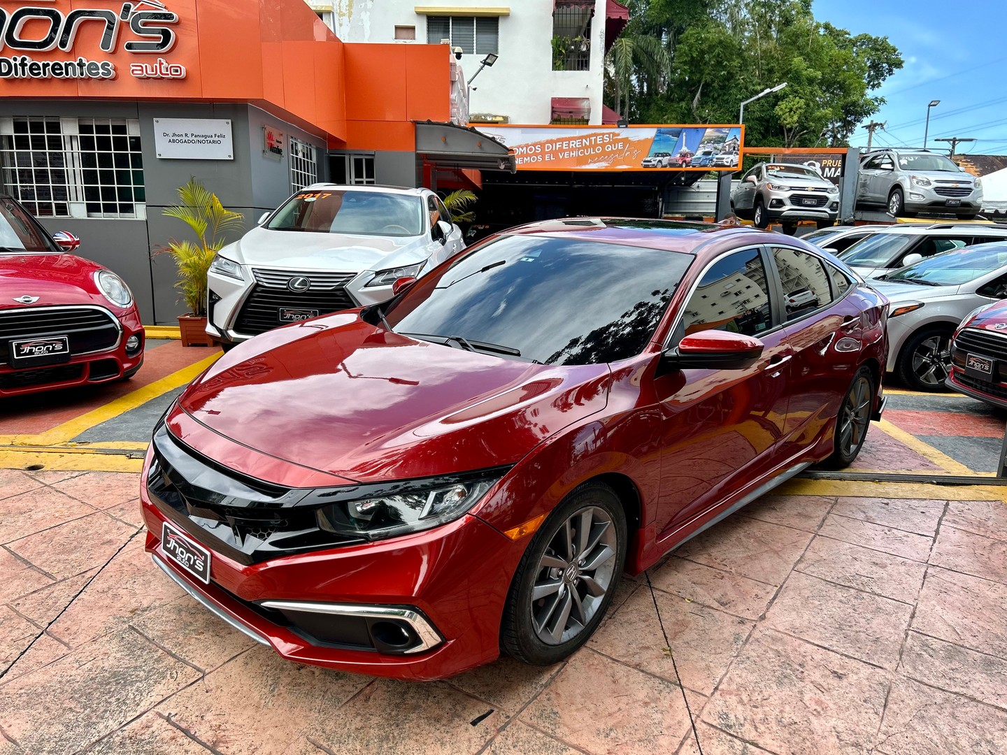 carros - Honda Civic EX Rojo 2019