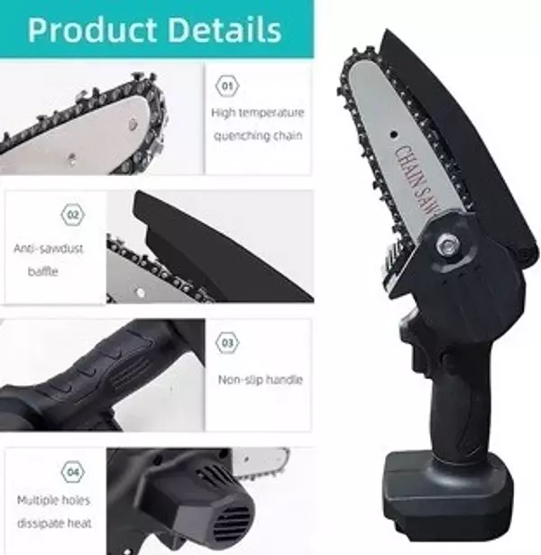 herramientas, jardines y exterior - Sierra Podadora Inalámbrica 4 Pulgadas 550w 24v, 1 Bateria recargable cierra 6