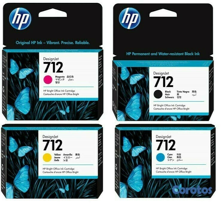 impresoras y scanners - CARTUCHOS ORIGINALES HP 712 PARA PLOTTERS ,DESIGNJET EN TODOS LOS COLORES   2