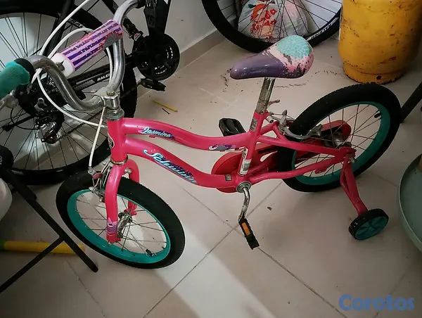bicicletas y accesorios - bicicleta rosada  3