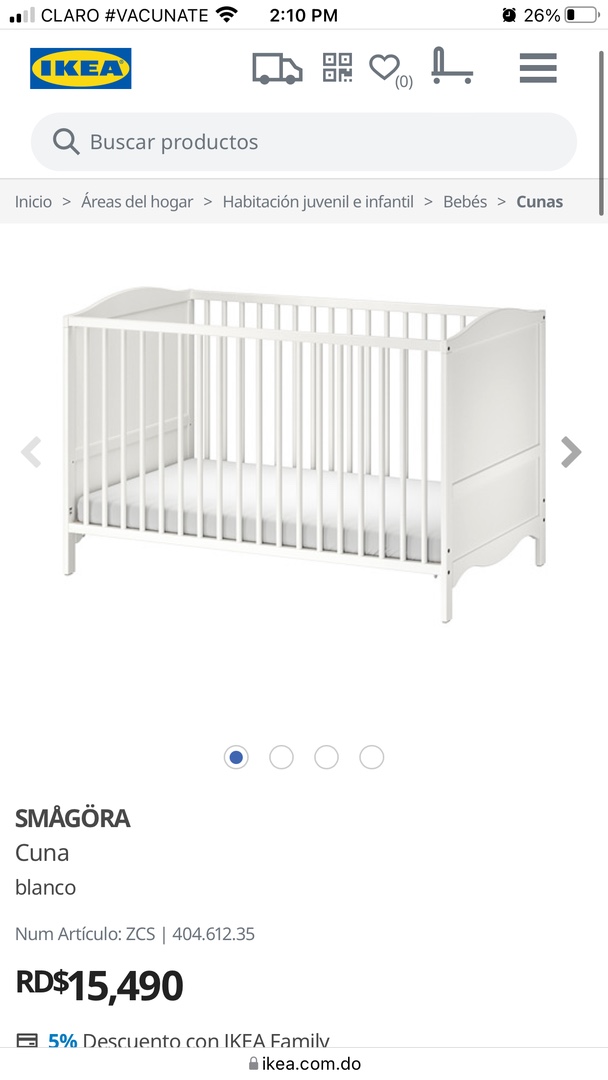 muebles - Vendo cuna y colchón nuevo en su caja de Ikea valorado en 23mil 3