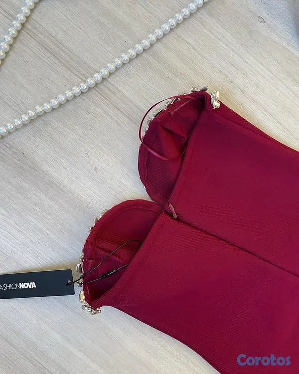ropa para mujer - Vestido Rojo Elegante Fashion Nova  4