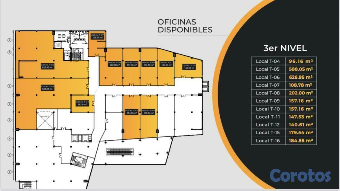 oficinas y locales comerciales - Oficina alquiler Metro Plaza, Santo Domingo 3
