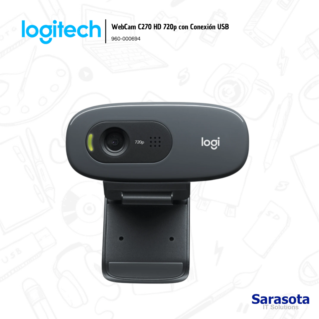 camaras y audio - Logitech WebCam C270 HD de 720p USB 0
