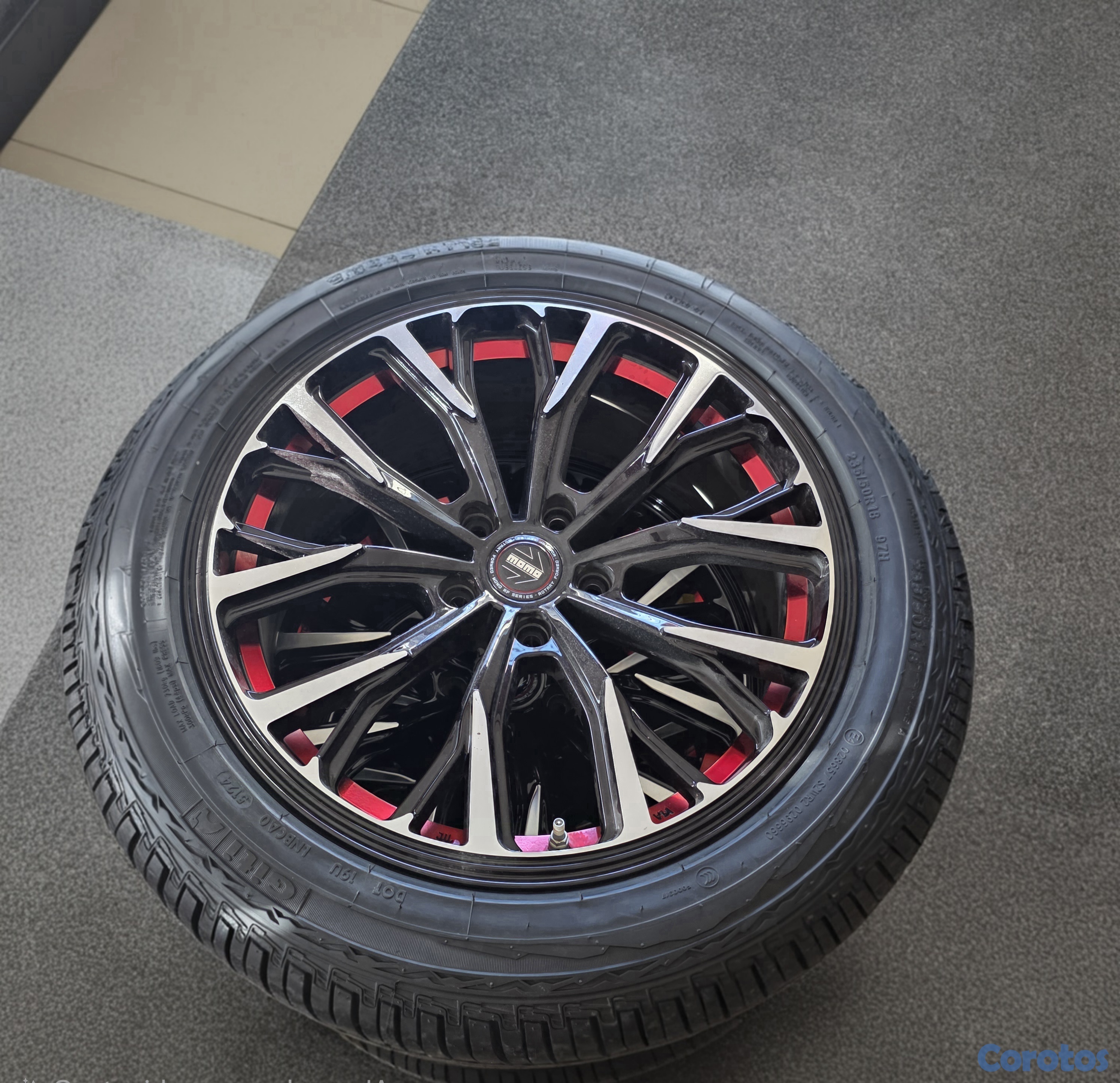 repuestos - 4 Aros Momo 18 pulg y sus 4 gomas nuevas 18 pulgada 6